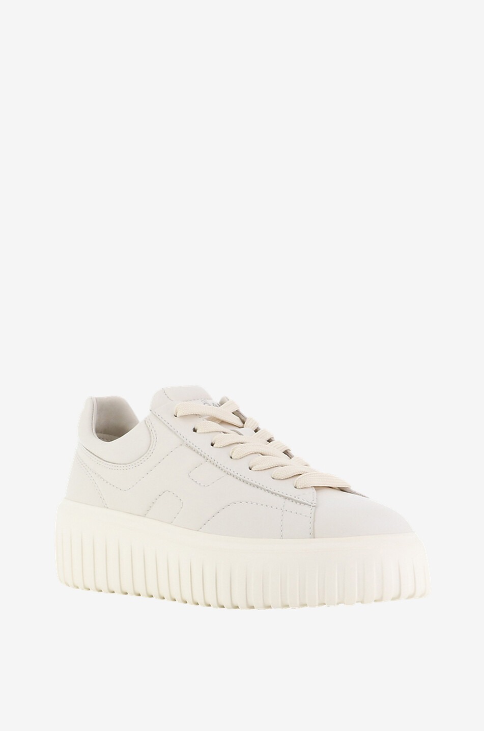 H-Stripes low-top nappa leather platform sneakers