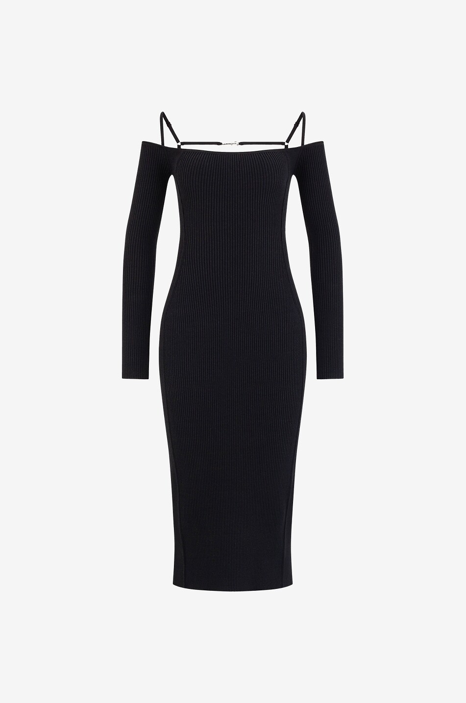 JACQUEMUS Robe fourreau à épaules dénudées La robe Sierra Femme NOIR 1