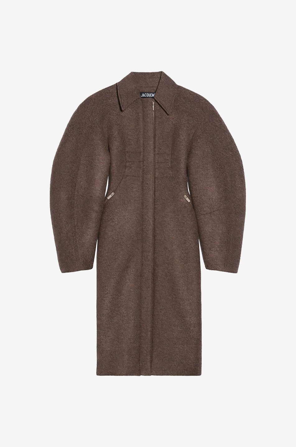JACQUEMUS Taillierter Dreiviertelmantel Le manteau Croissant Damen BRAUN 1