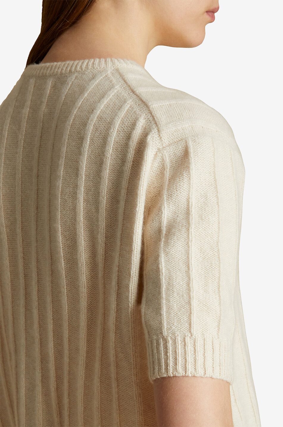 KHAITE Kurzarm-Boxy-Pullover aus Kaschmir Esmeralda Damen BEIGE 6