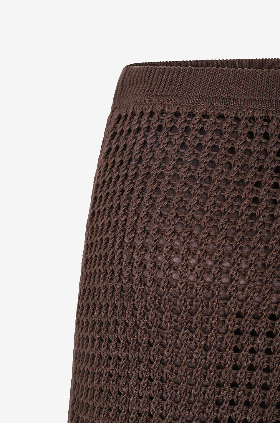 Cotton crochet midi skirt