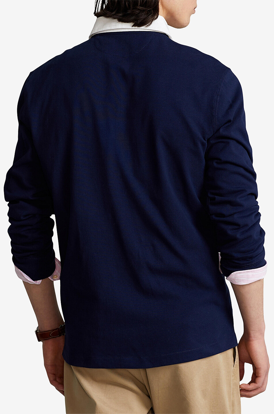 POLO RALPH LAUREN Pony slim fit long-sleeved polo shirt Men DARK BLUE 3