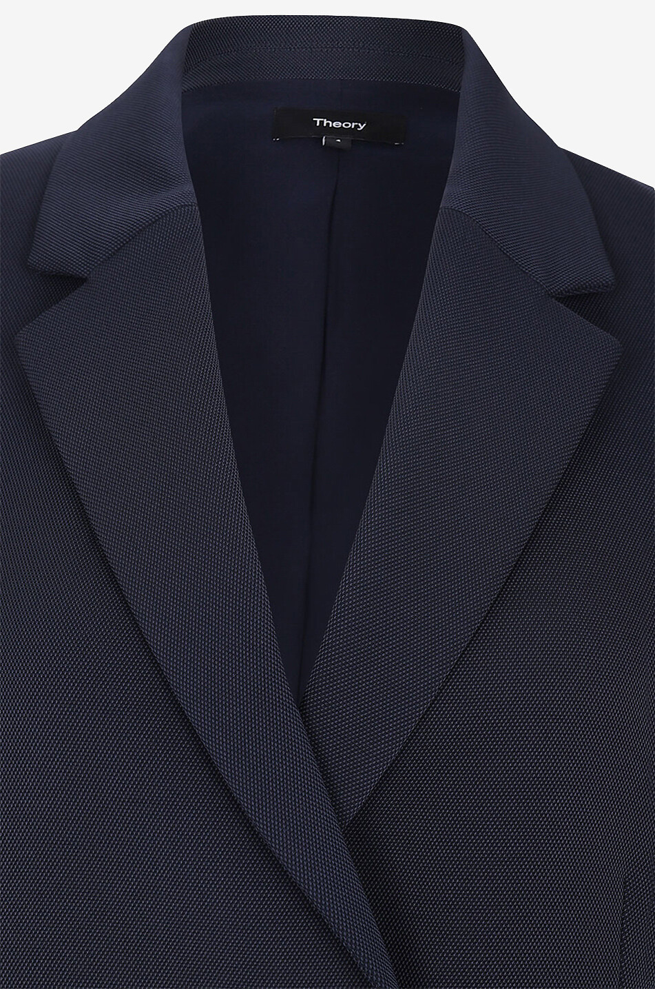 THEORY Veste de tailleur ajustée en matière Oxford Femme BLEU FONCE 3