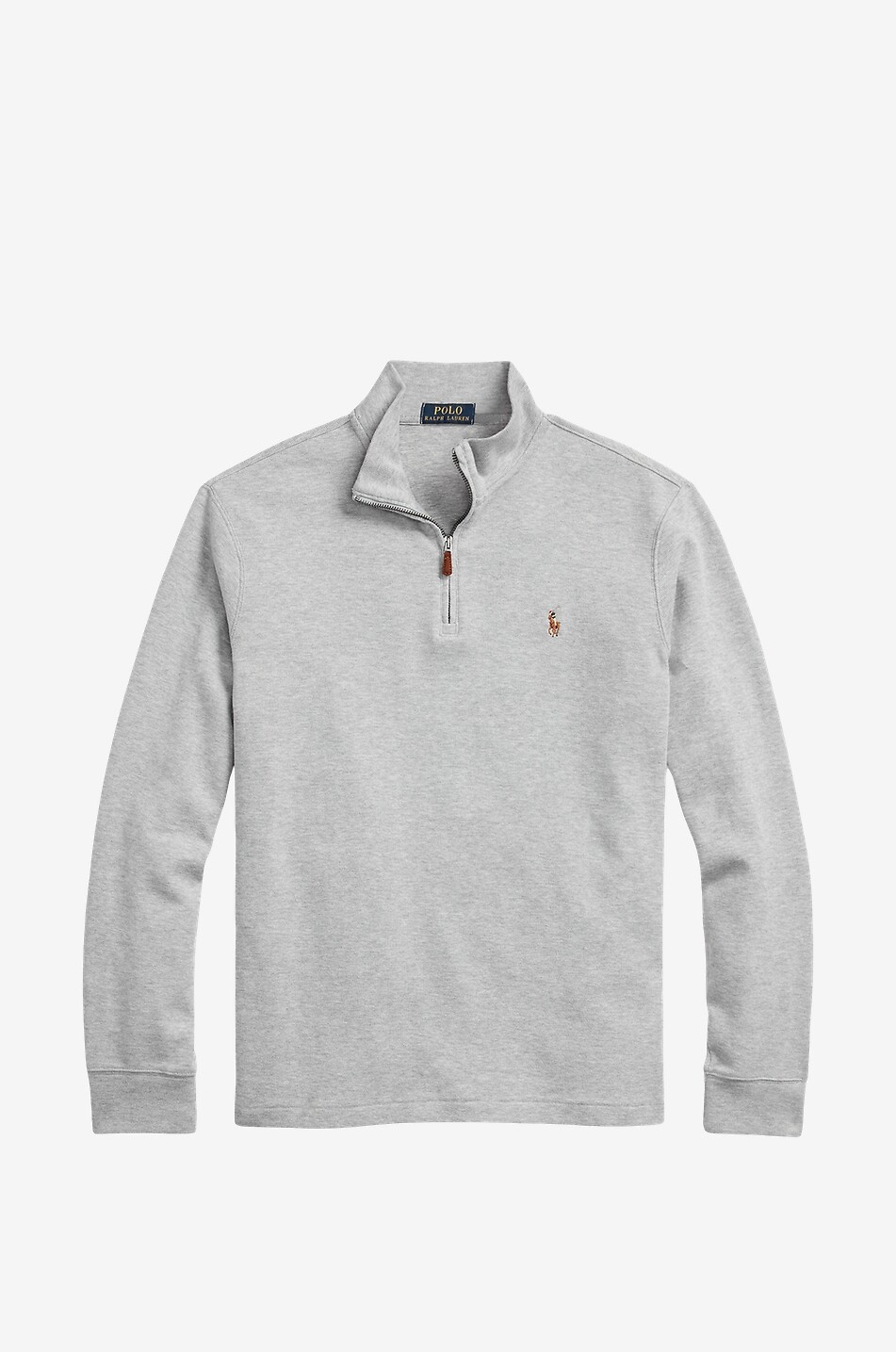 Pony half-zip stand-up collar jumper