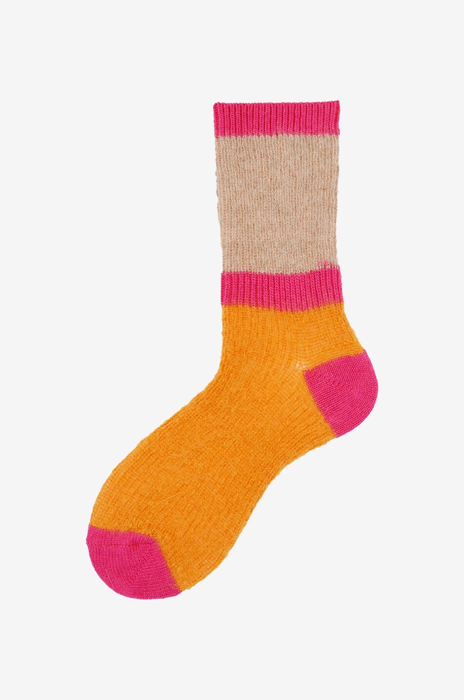 ALTO MILANO Hohe Socken aus Mohair Clara Damen ORANGE 1