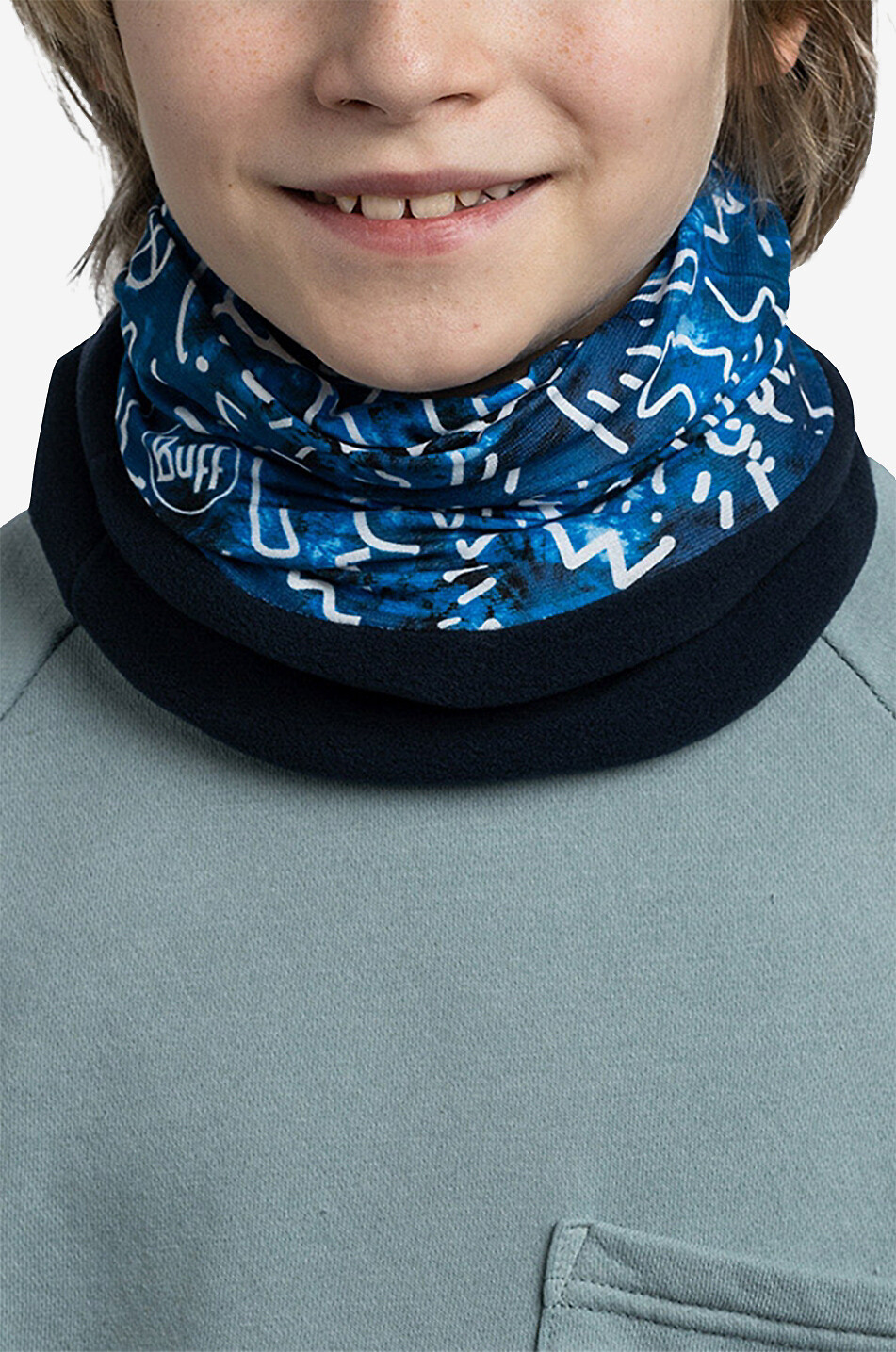 BUFF Polar Tivat Jr kids' ski neck warmer Unisex BLUE 3