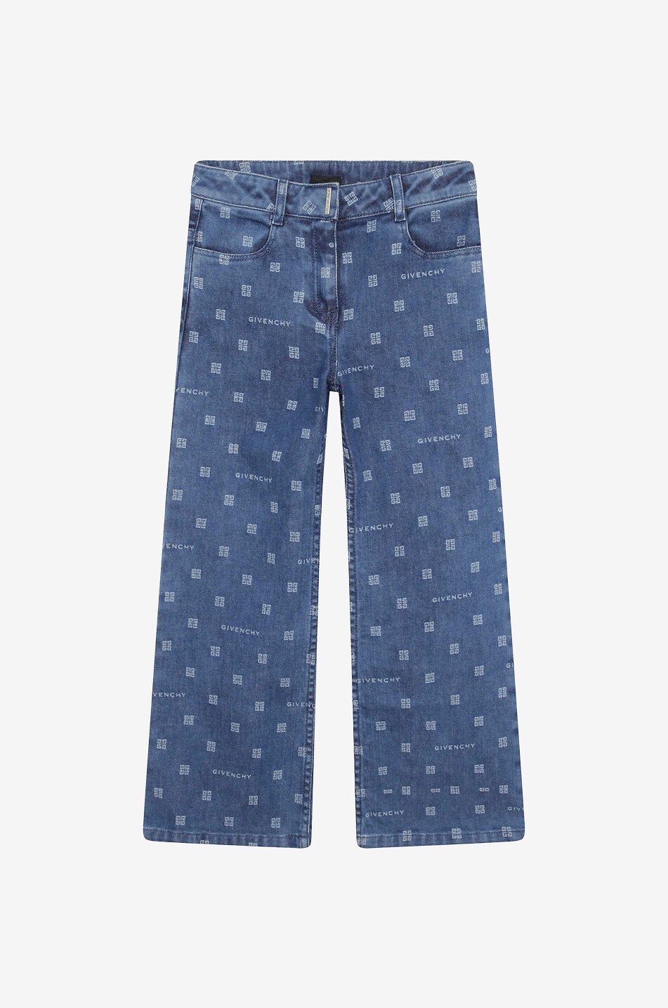 4G printed girl's wide-leg jeans