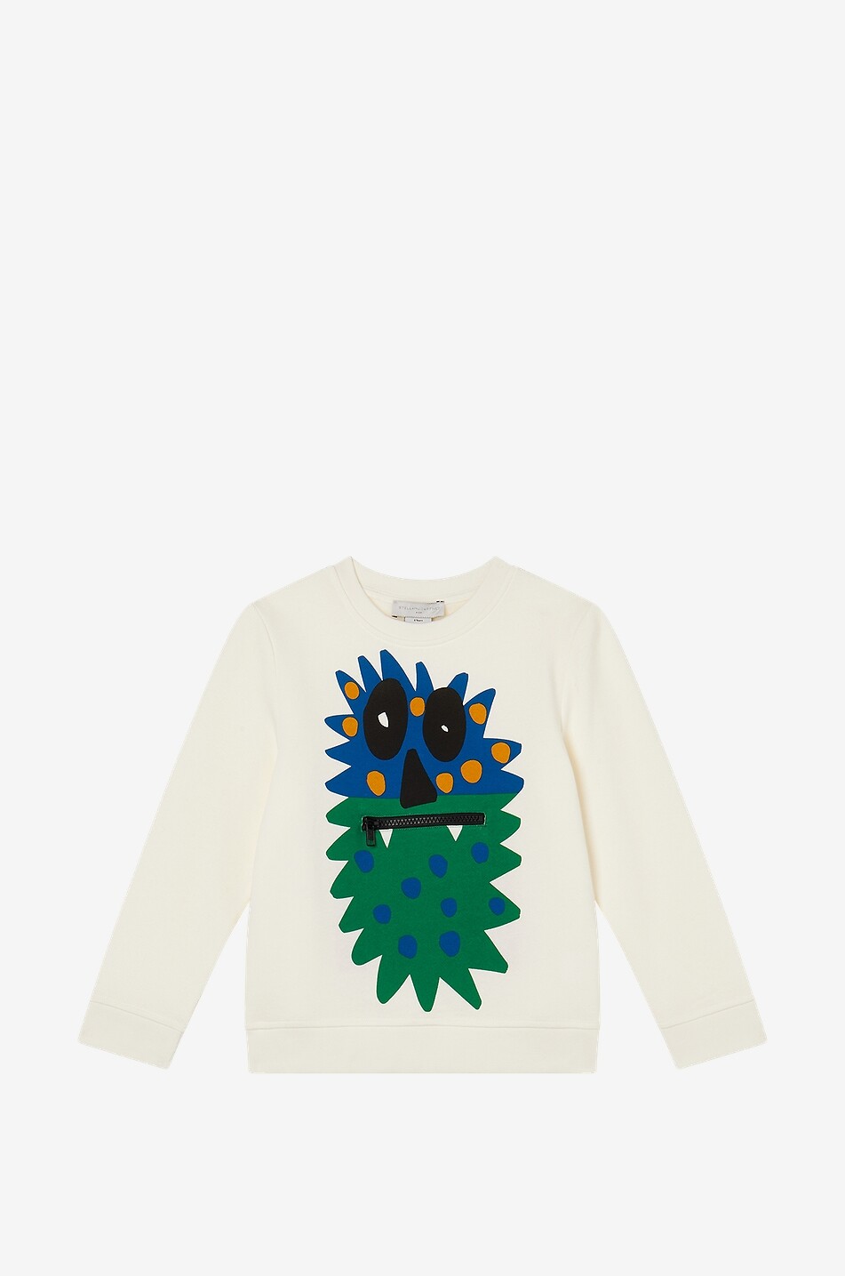 STELLA McCARTNEY KID Sweat-shirt à col rond garçon Monster Garçon BLANC CASSE 1
