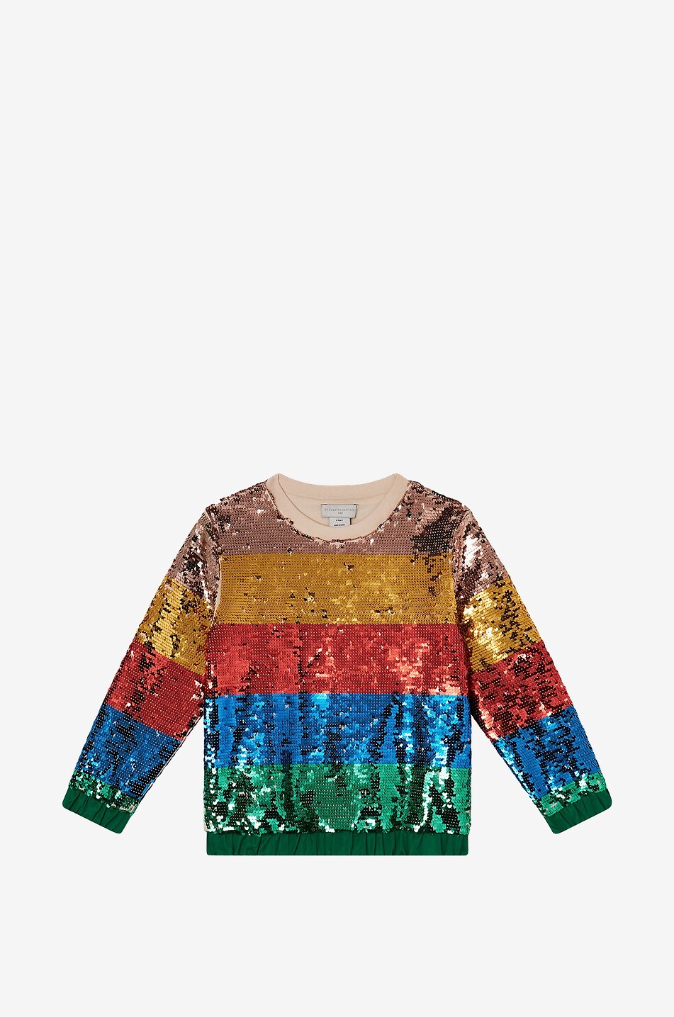 Sweat-shirt fille à sequins Rainbow Stripes