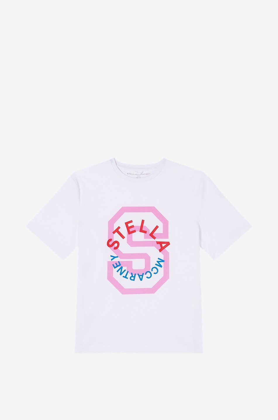 STELLA McCARTNEY KID Mädchen-Kurzarm-T-Shirt Letterman Mädchen WEISS 1