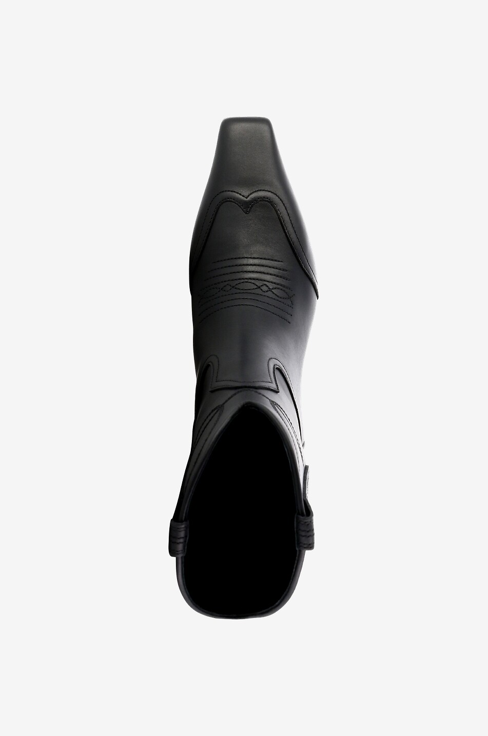 Bottines lisses brodées à talon Dallas 50