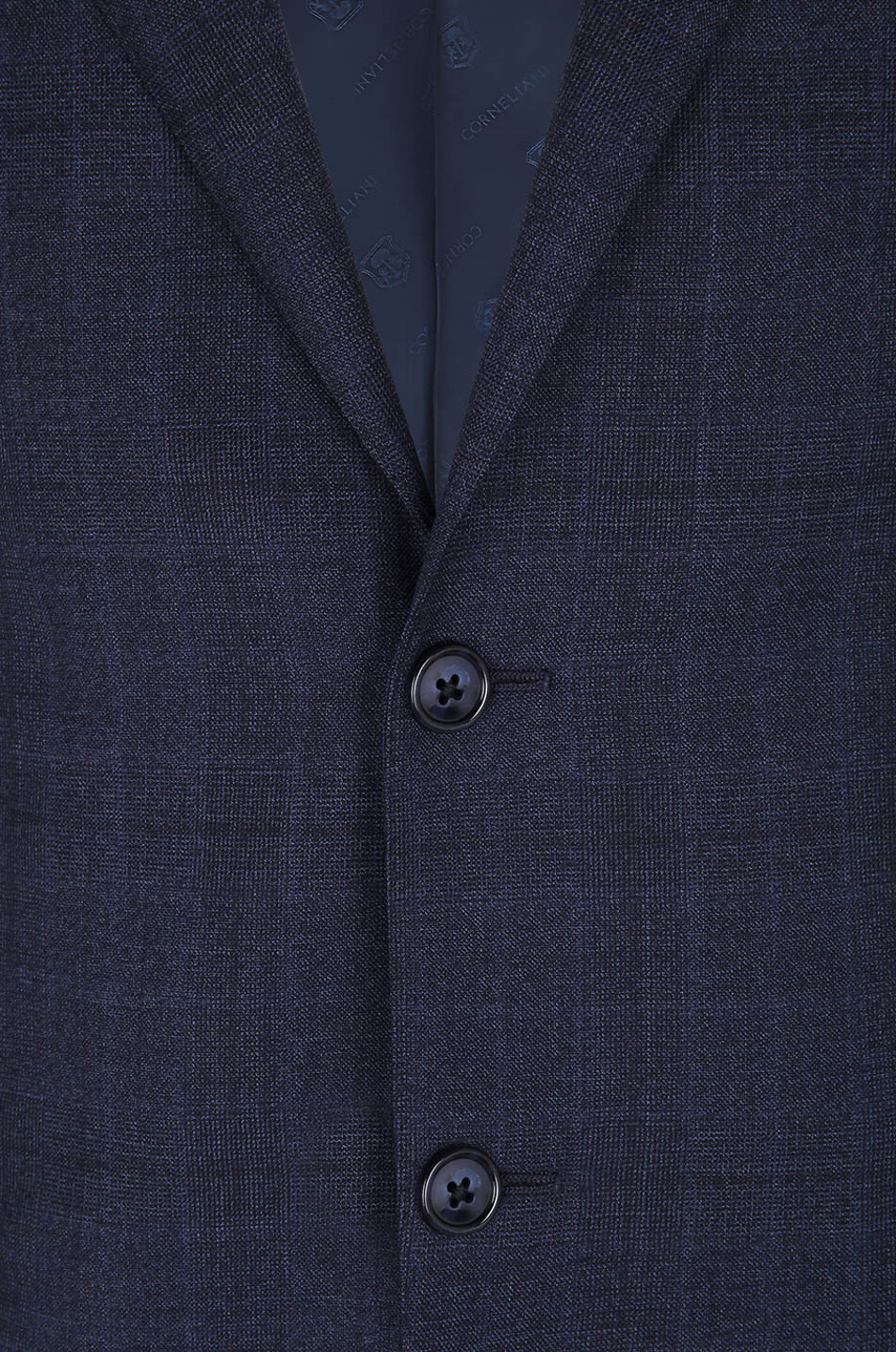 CORNELIANI Karierter Schurwollanzug Academy 7R Herren MITTELBLAU 3