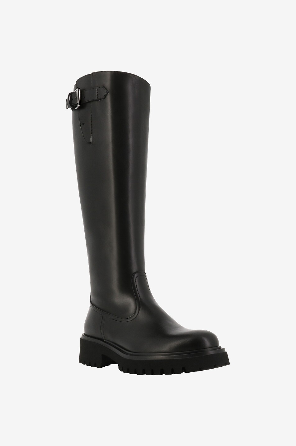 BONGENIE Flache Reiterstiefel Winton 30 Damen SCHWARZ 1