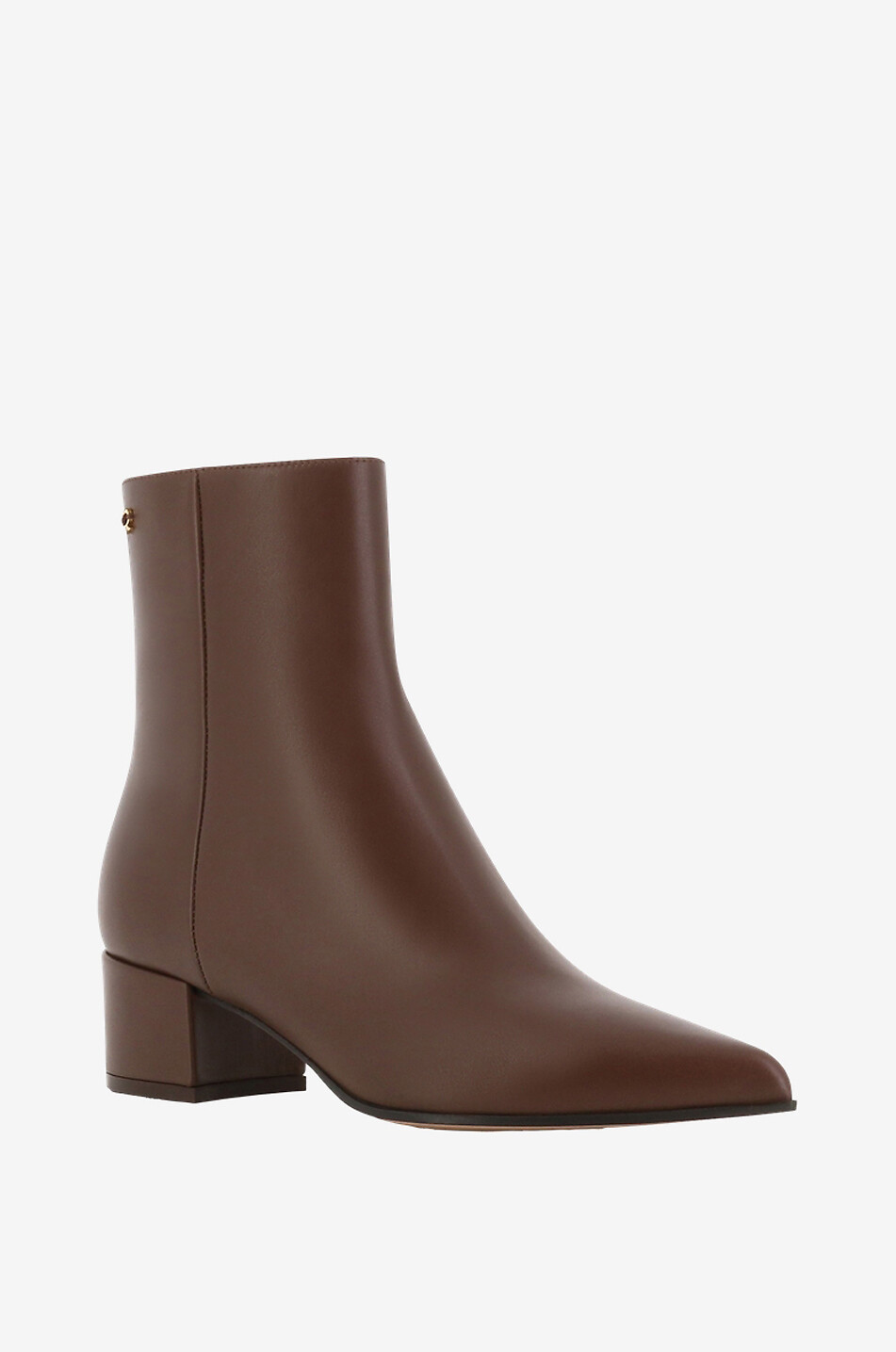 GIANVITO ROSSI Lyell 45 pointy-toe block heel ankle boots Women BROWN 1
