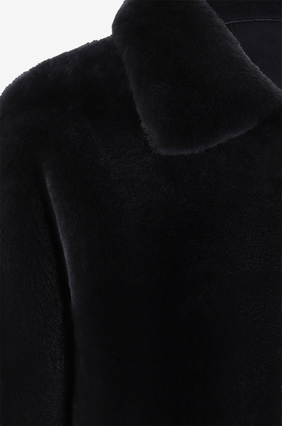 ARMA Manteau court réversible en peau lainée Osaka Merino Suede Femme BLEU FONCE 5