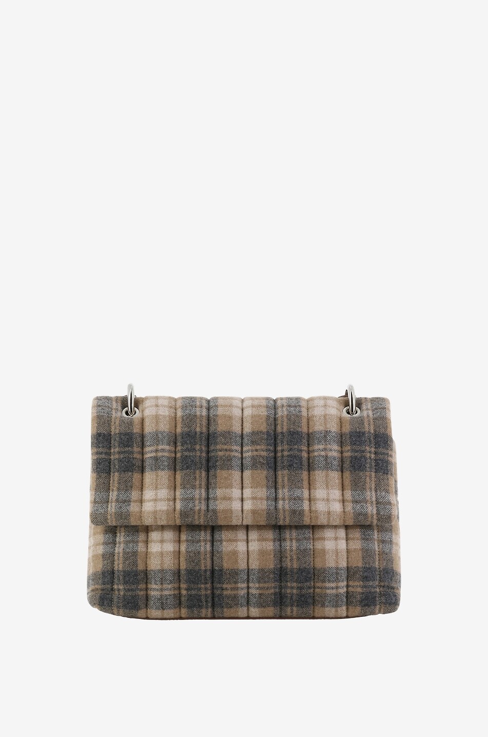 FABIANA FILIPPI Gesteppte Handtasche mit Karomotiv Damen Hellbeige 1
