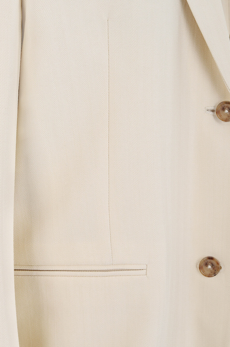 TOTEME Einreihiger Blazer mit Fischgrätentextur Damen CREMEFARBEN 3