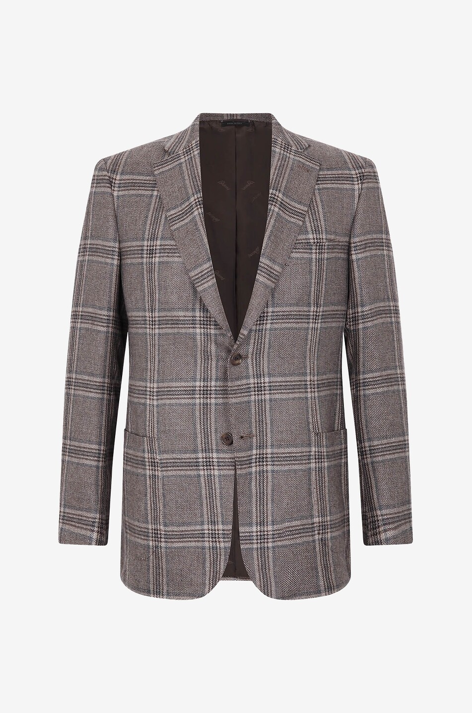 BRIONI Blazer en cachemire à carreaux Ravello Homme MARRON 1