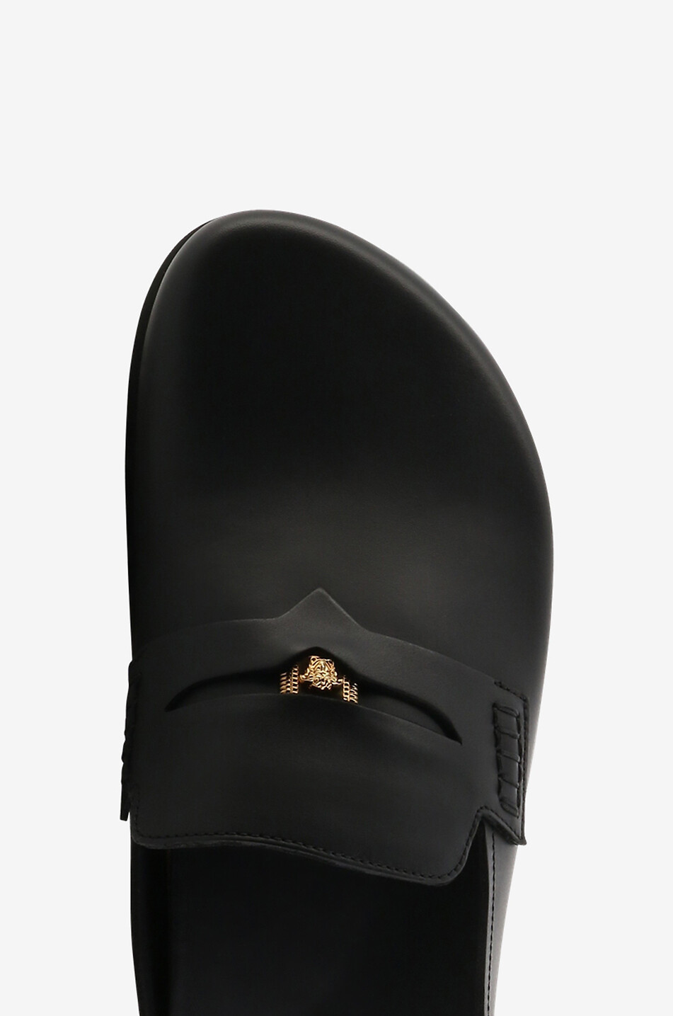 VERSACE Medusa Stud smooth leather mules Men Colourless 5