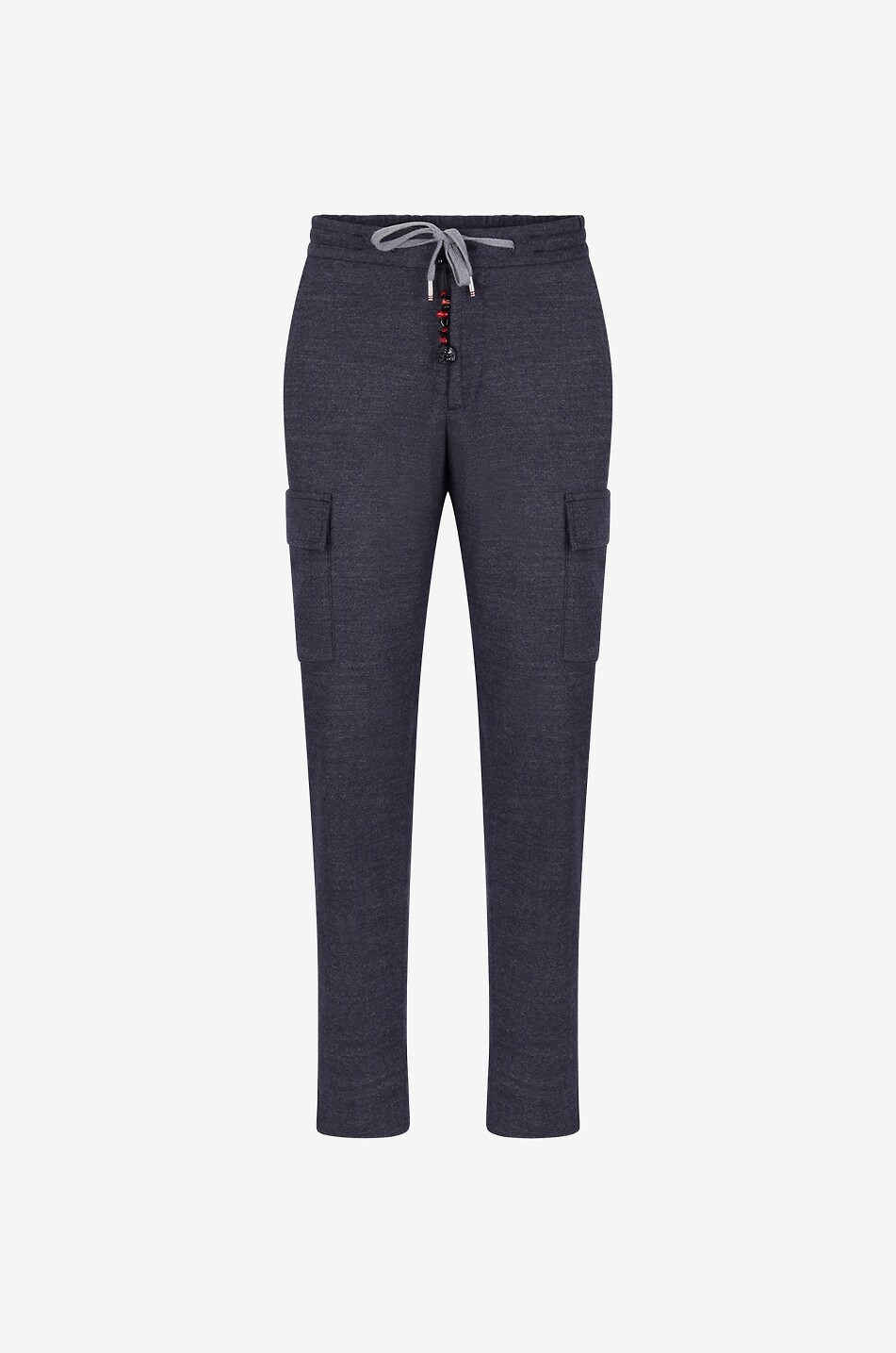 MARCO PESCAROLO Pantalon cargo slim en laine vierge et cachemire Tor Homme GRIS FONCÉ 1
