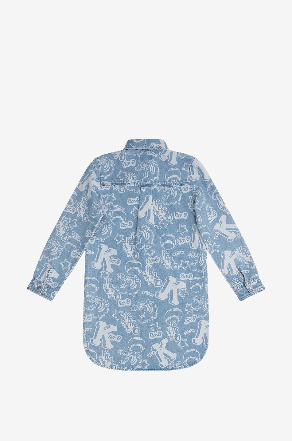 Robe chemise fille en denim Kenzo Club