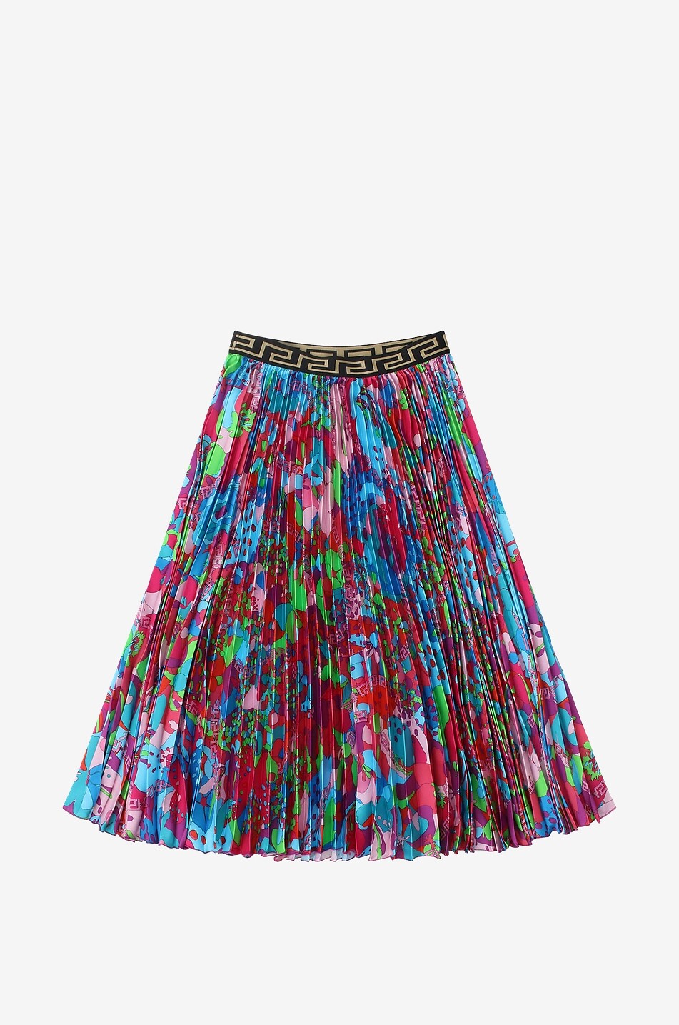 VERSACE Jupe plissée fille en sergé Summer Florals Fille MULTICOLORE 2