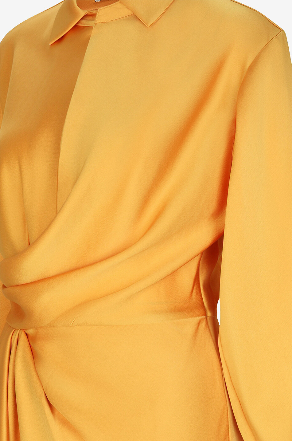 SIMKHAI Mini robe drapée en satin Talit Femme JAUNE 3