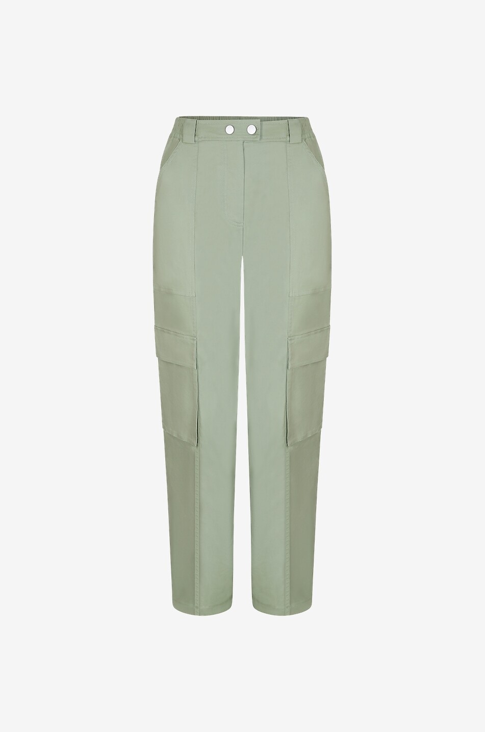 Pantalon cargo taille haute en toile Lionelle