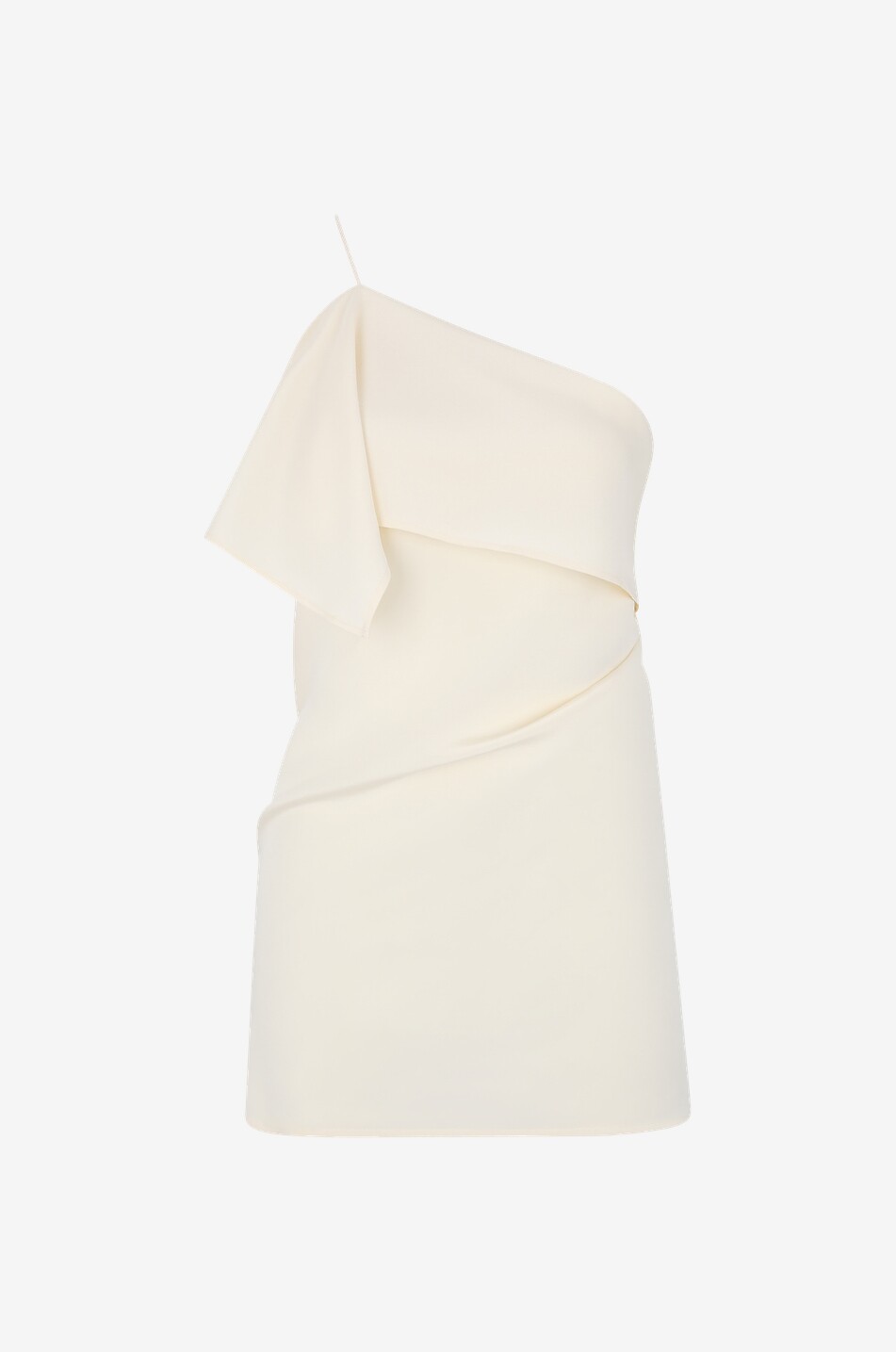 SPORTMAX Sophocle asymmetric silk top Women WHITE 1
