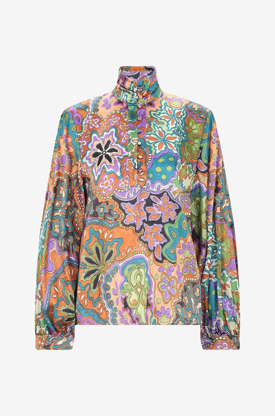 Thierry silk long-sleeved blouse