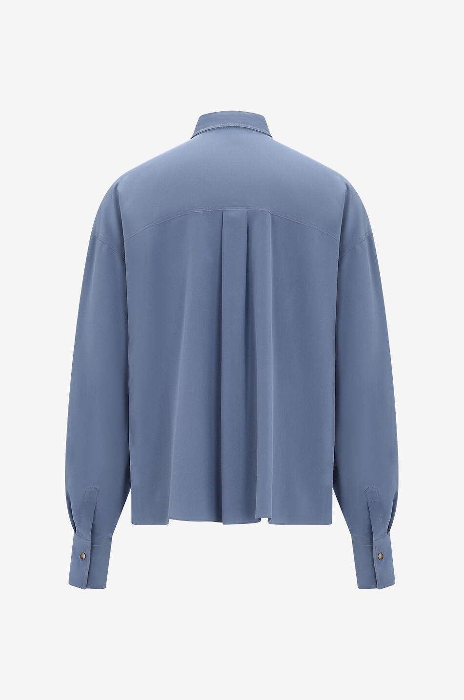 Western look boxy silk shirt