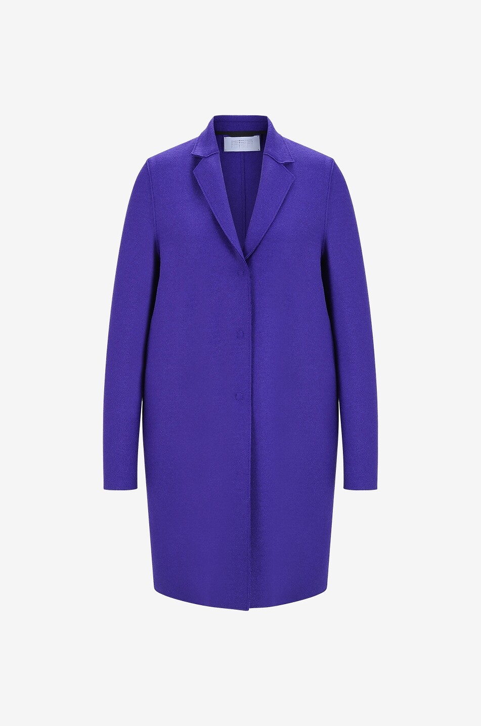 Virgin wool mid-length coat