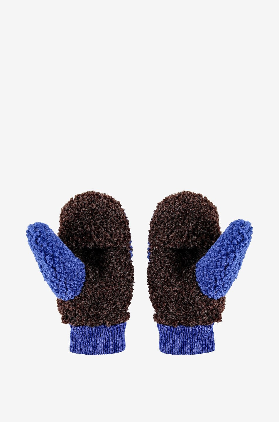 BOBO CHOSES Color Block children's plush mittens Girl MEDIUM BLUE 2