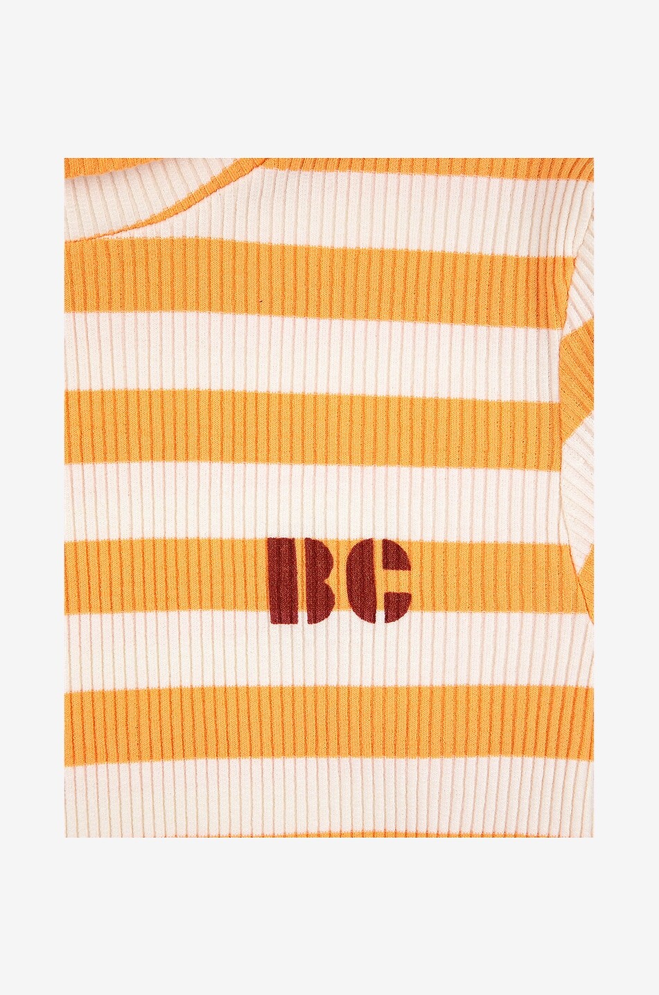 T-shirt garçon côtelé à col roulé Yellow Stripes