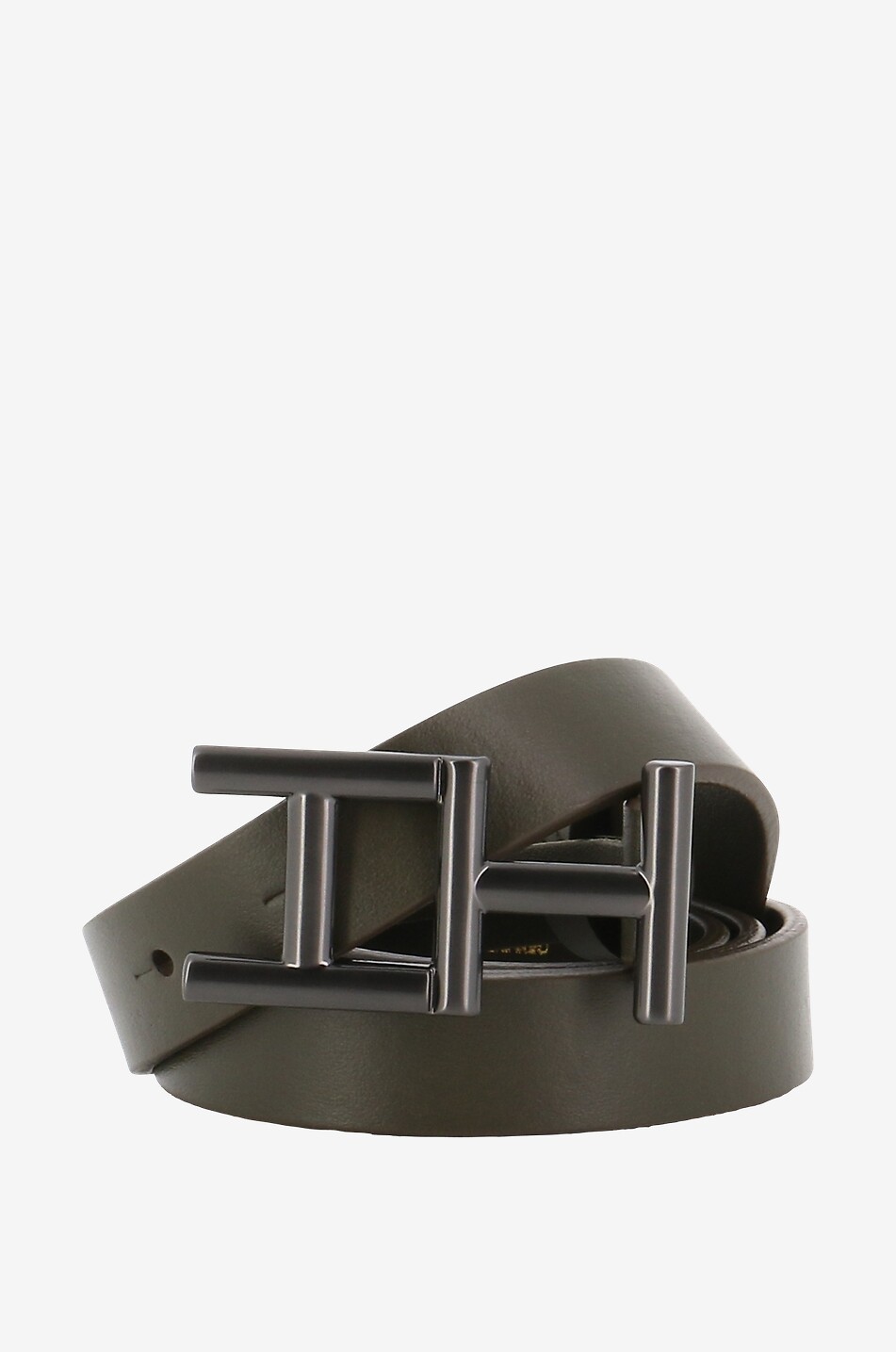 Ceinture en cuir à boucle monogramme - 2 cm