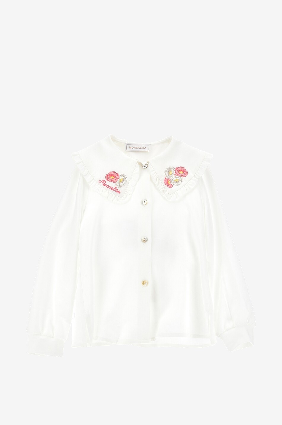 Chemise fille à col brodé Aramis