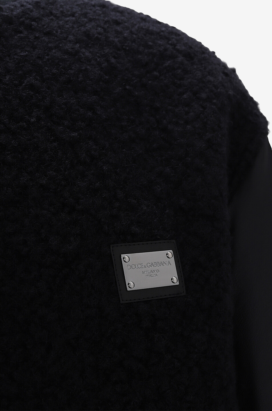 DOLCE & GABBANA College-Jacke aus Bouclé-Wolle Herren SCHWARZ 3