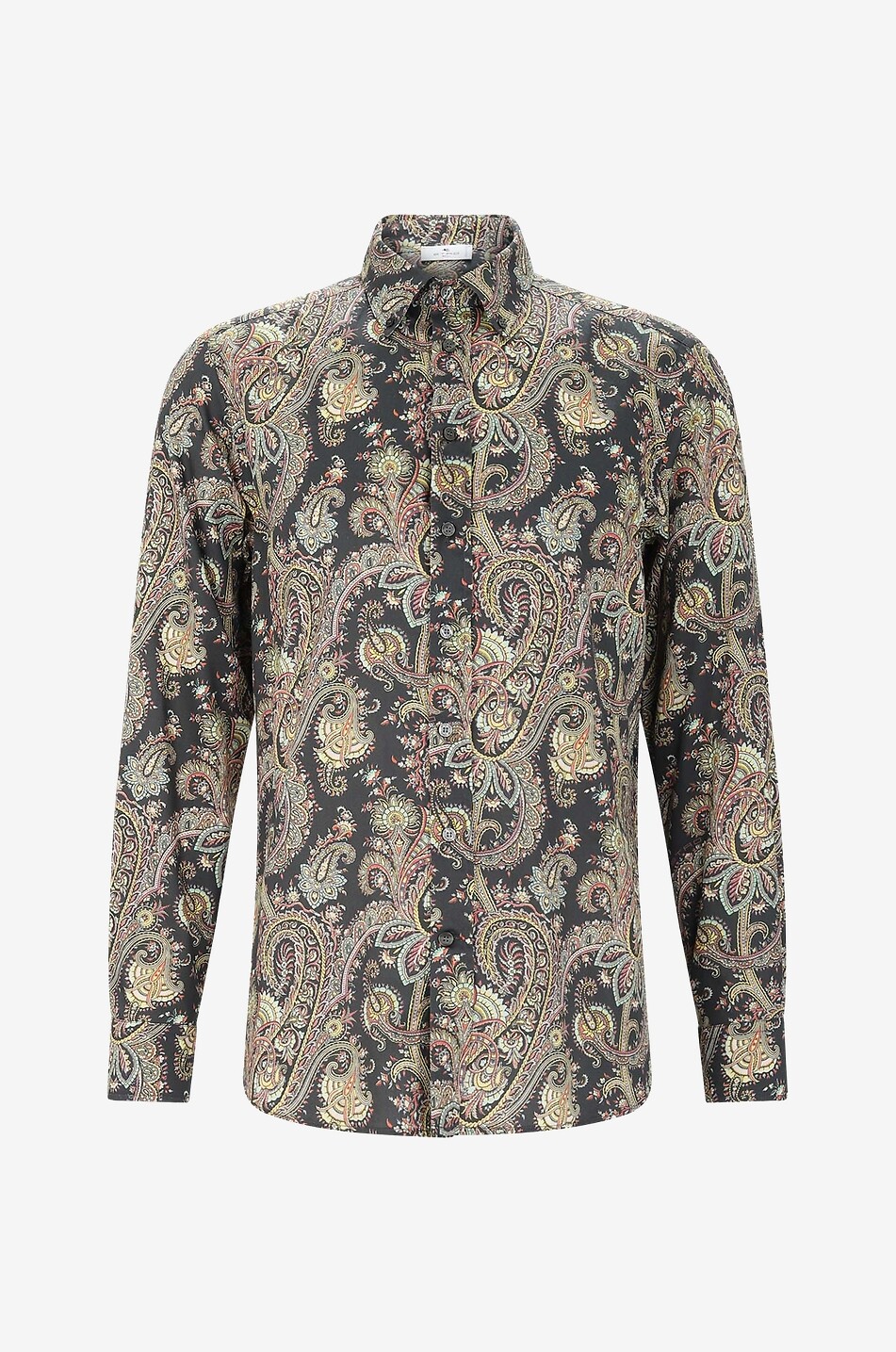 Baumwollhemd mit geknöpftem Kragen und Paisleyprint