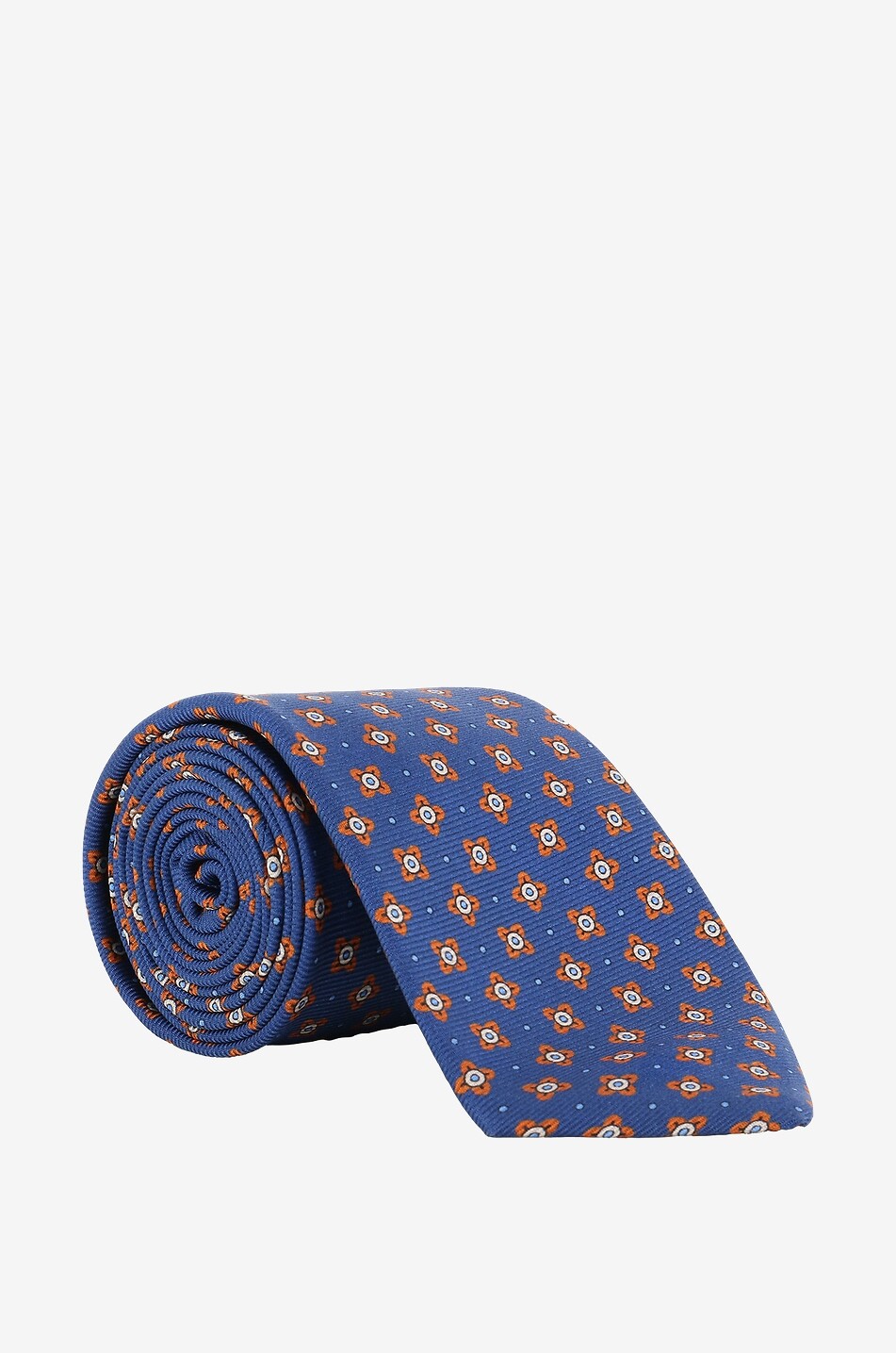 Flower patterned silk tie