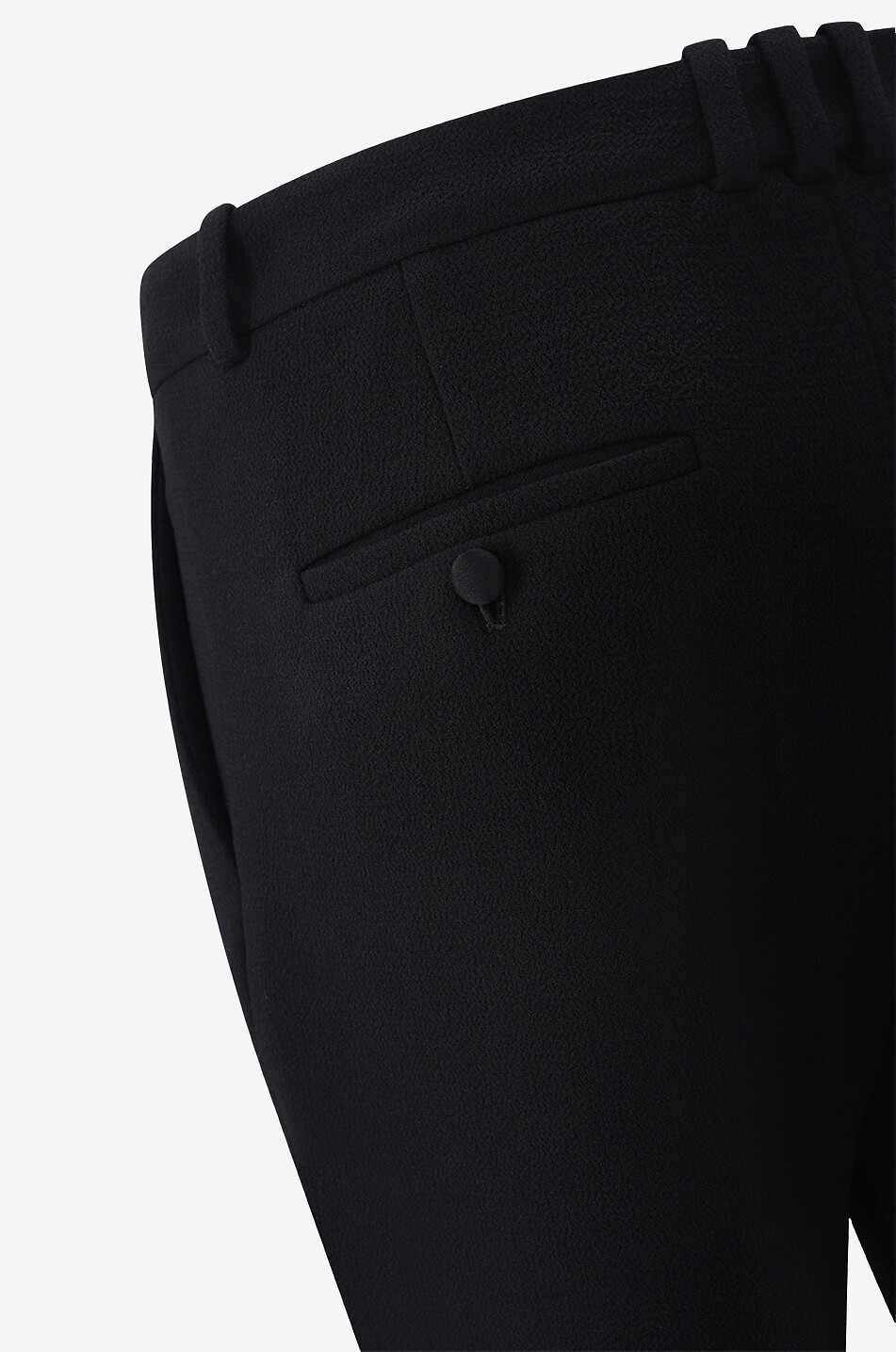 BALMAIN Verkürzte gerade Hose aus Crêpe Herren SCHWARZ 4