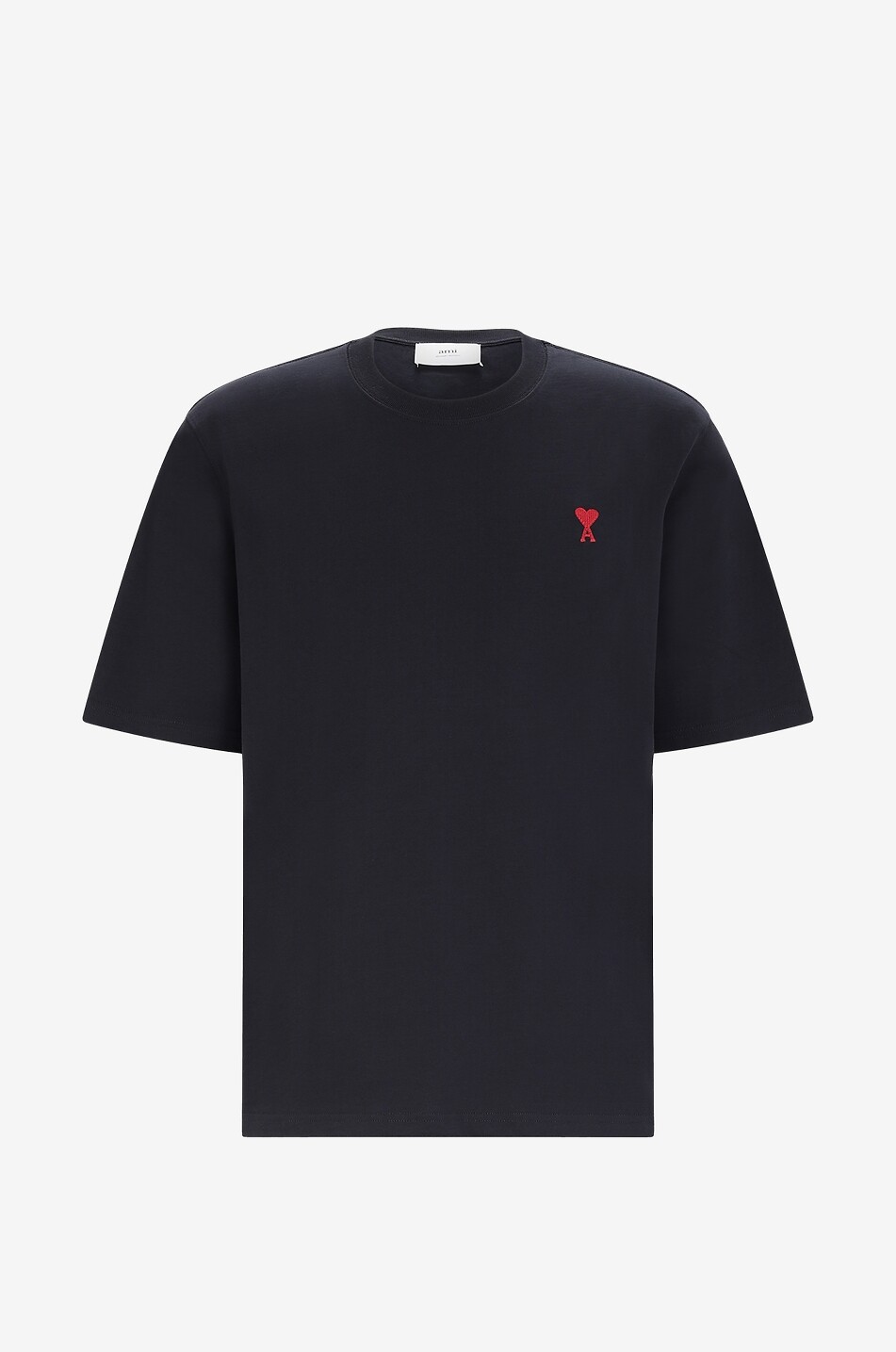 AMI Lässiges Bio-Baumwoll-T-Shirt Ami de Coeur Herren SCHWARZ 1