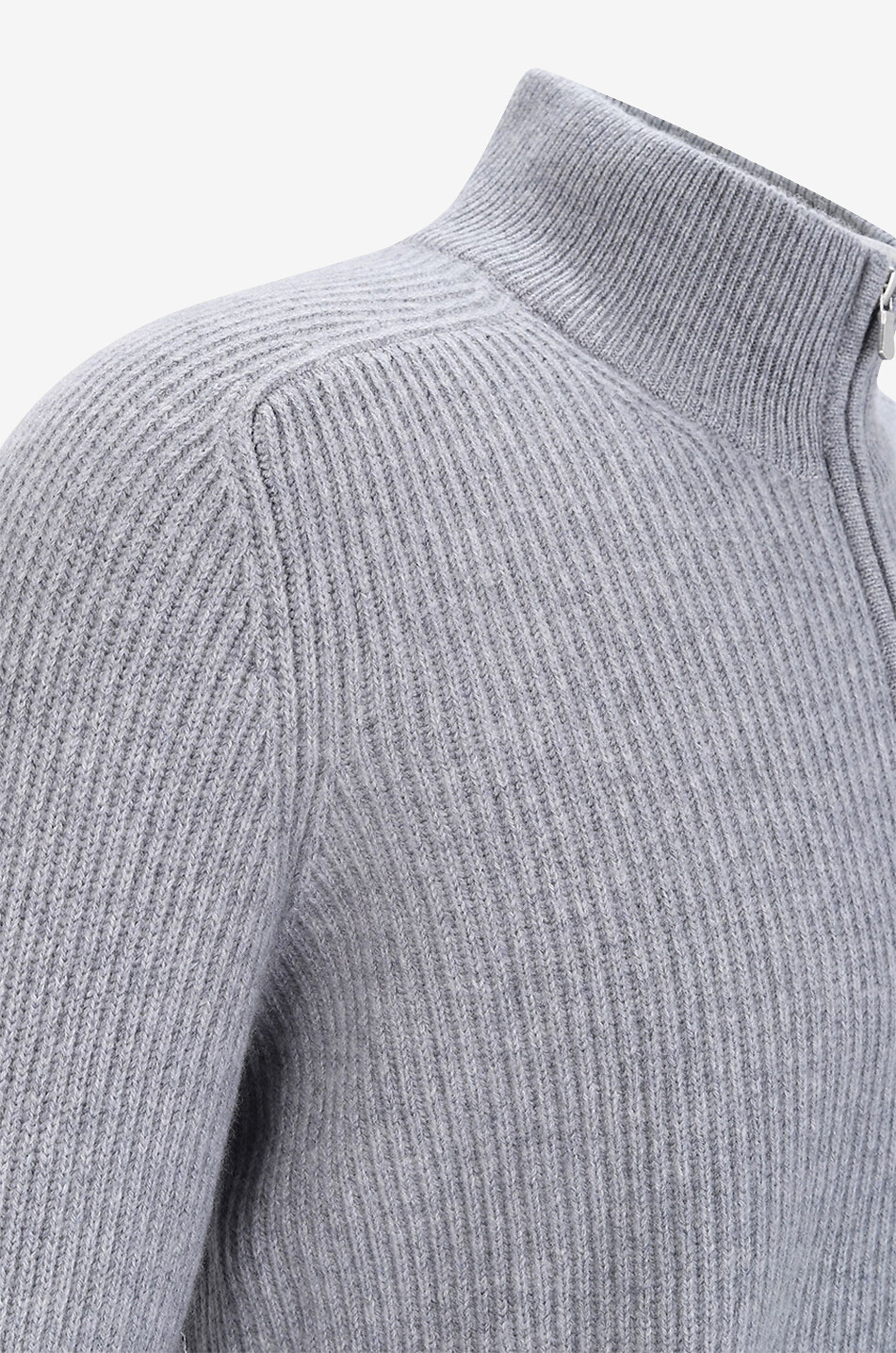 GRAN SASSO Full-zip cashmere cardigan Men LIGHT GREY 3