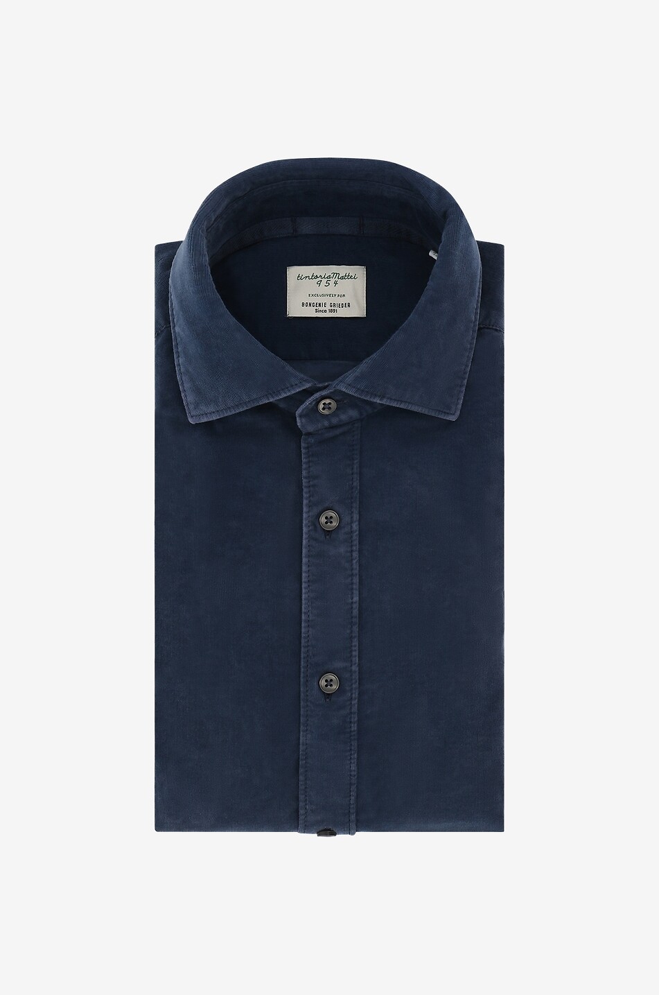 Chemise à manches longues en velours côtelé