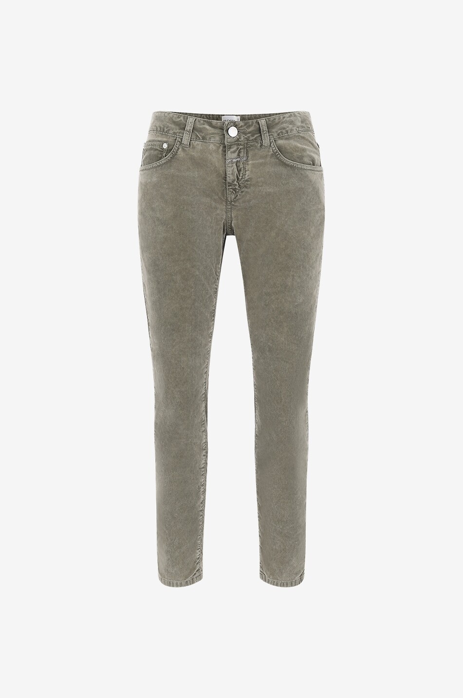 CLOSED Verkürzte-Slim Jeans aus Samt Baker Damen KHAKI 1