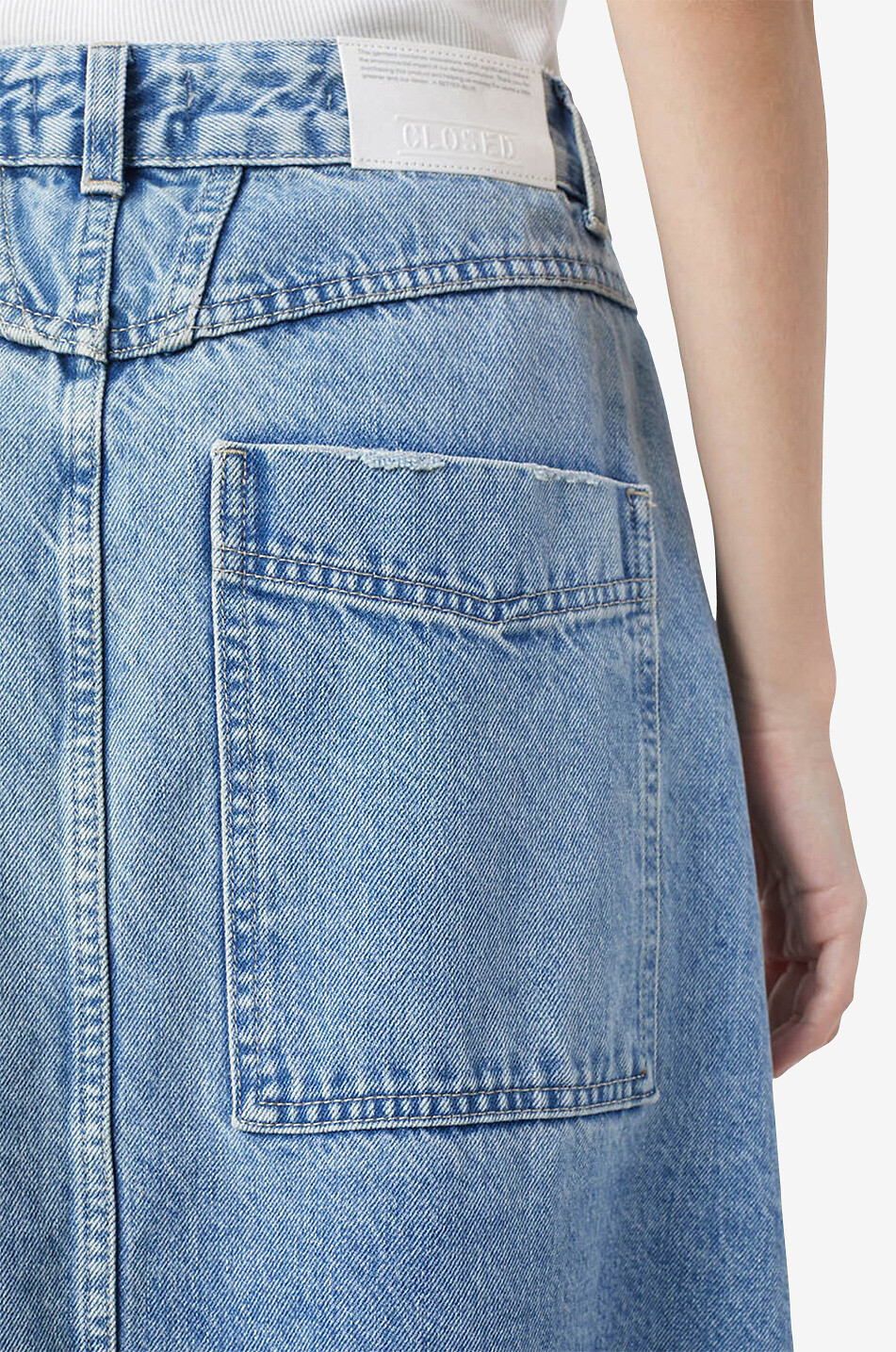 CLOSED Jupe midi taille basse en denim Femme BLEU 6