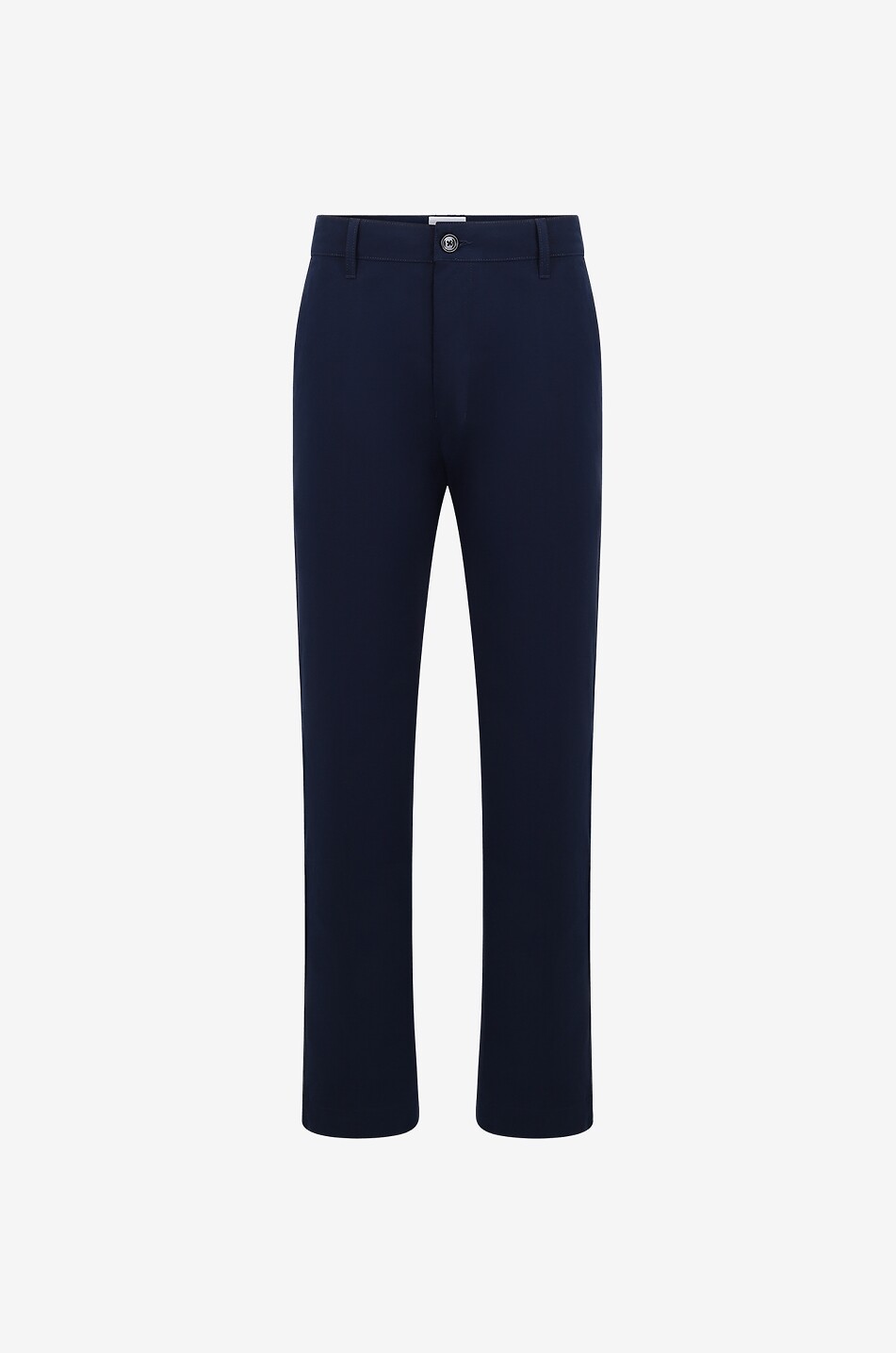 Cropped straight leg chino trousers