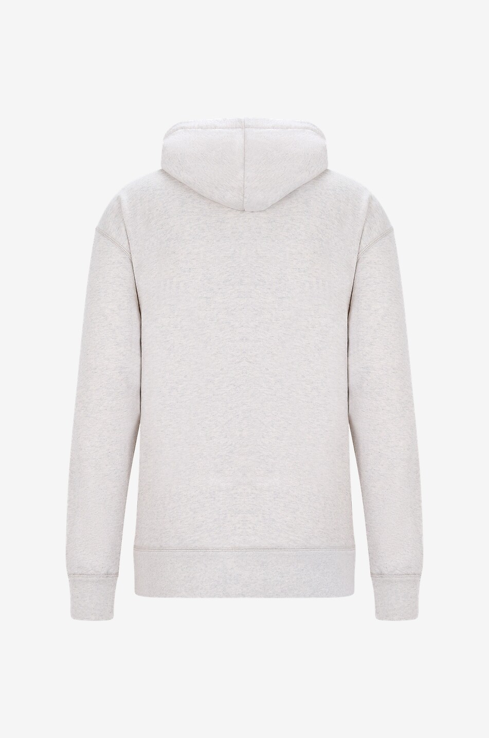 ISABEL MARANT Sweat-shirt à capuche chiné brodé logo Marcello Homme BLANC CASSE 2