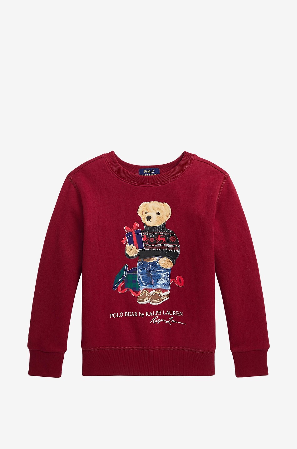 Sweat-shirt garçon à col rond Christmas Polo Bear