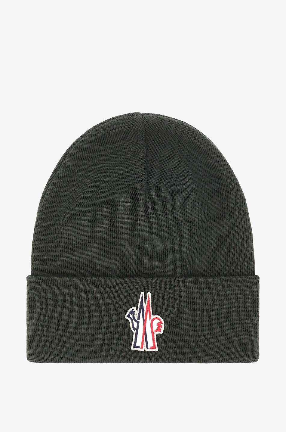 Moncler Grenoble patch adorned fine virgin wool beanie