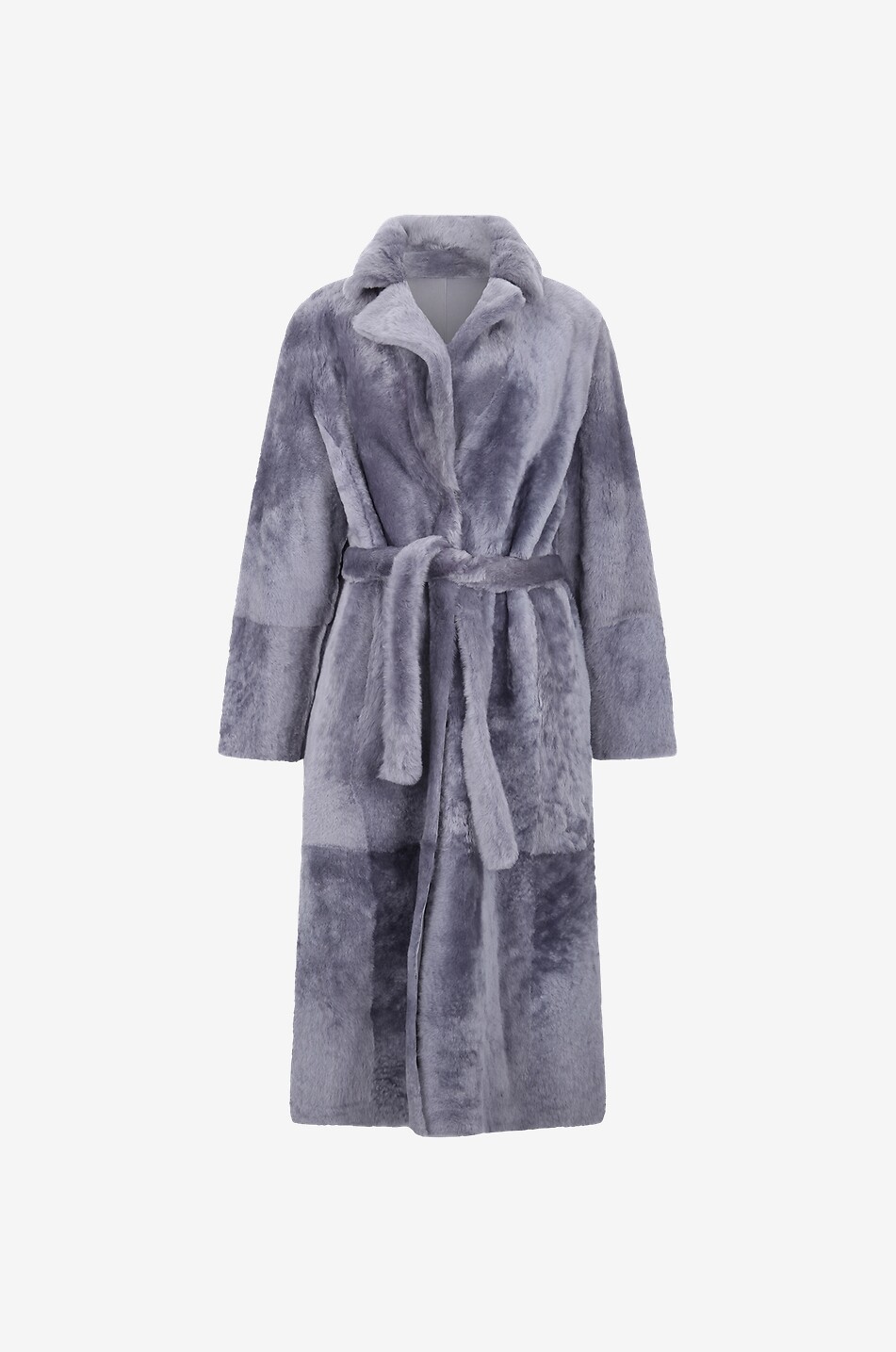 YVES SALOMON Langer Mantel aus Lammfell Damen BLAU 1